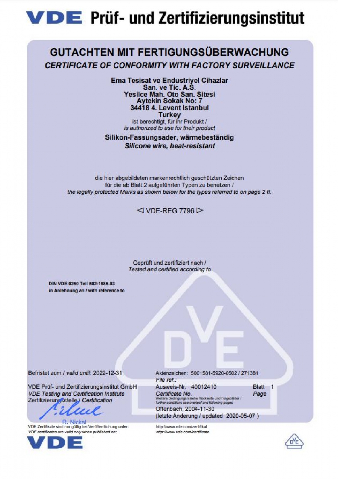 DIN VDE 0250