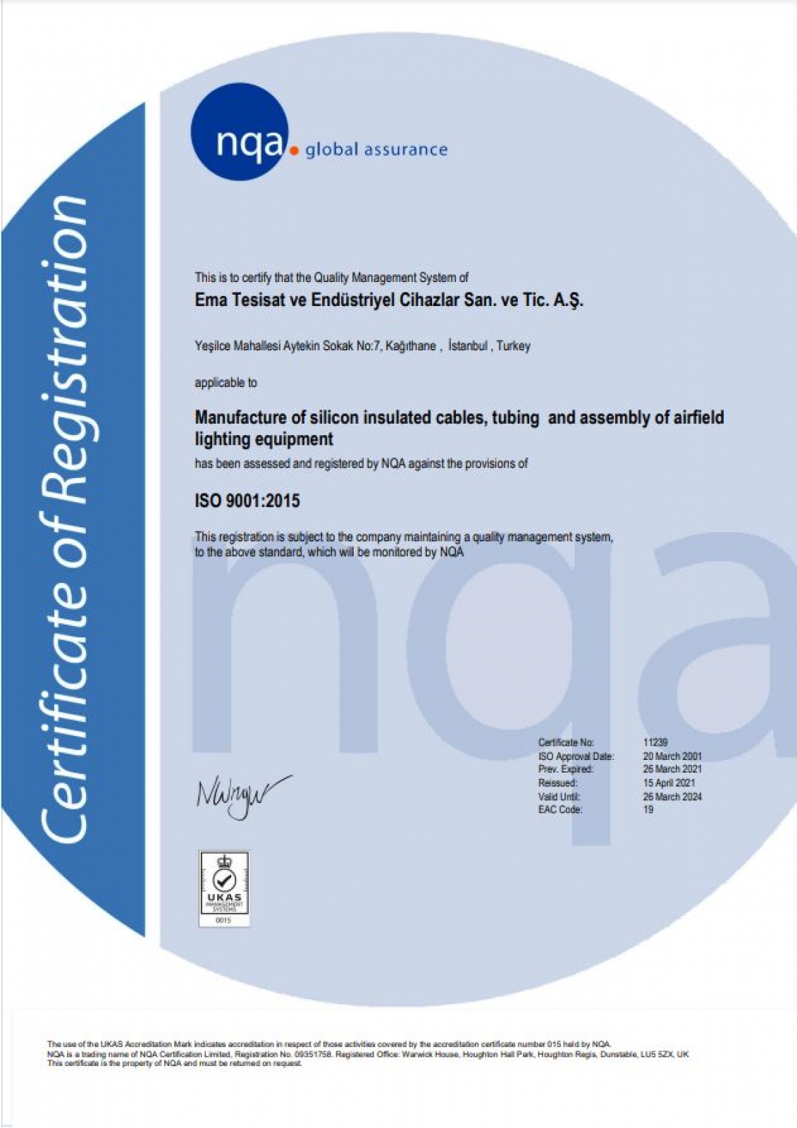 TS EN ISO 9001 : 2015