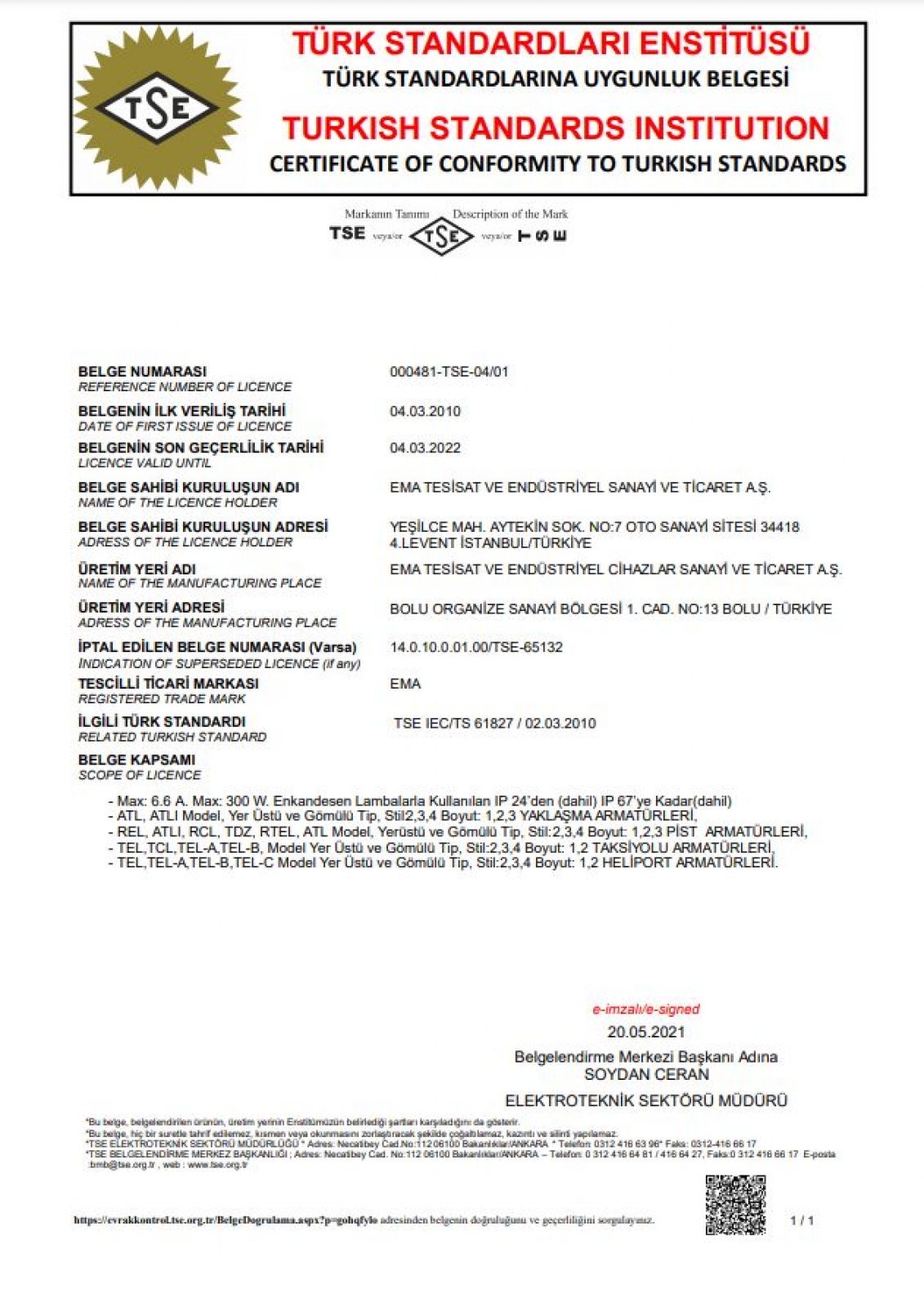 TSE IEC / TS 61827